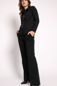 Thumbnail for Studio anneloes flair long bonded trousers zwart