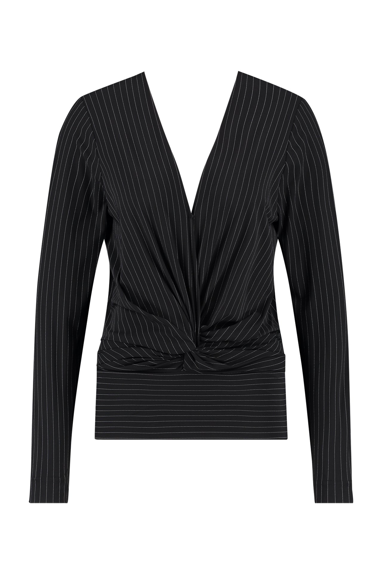 Studio anneloes milou ls pinstripe shirt zwart