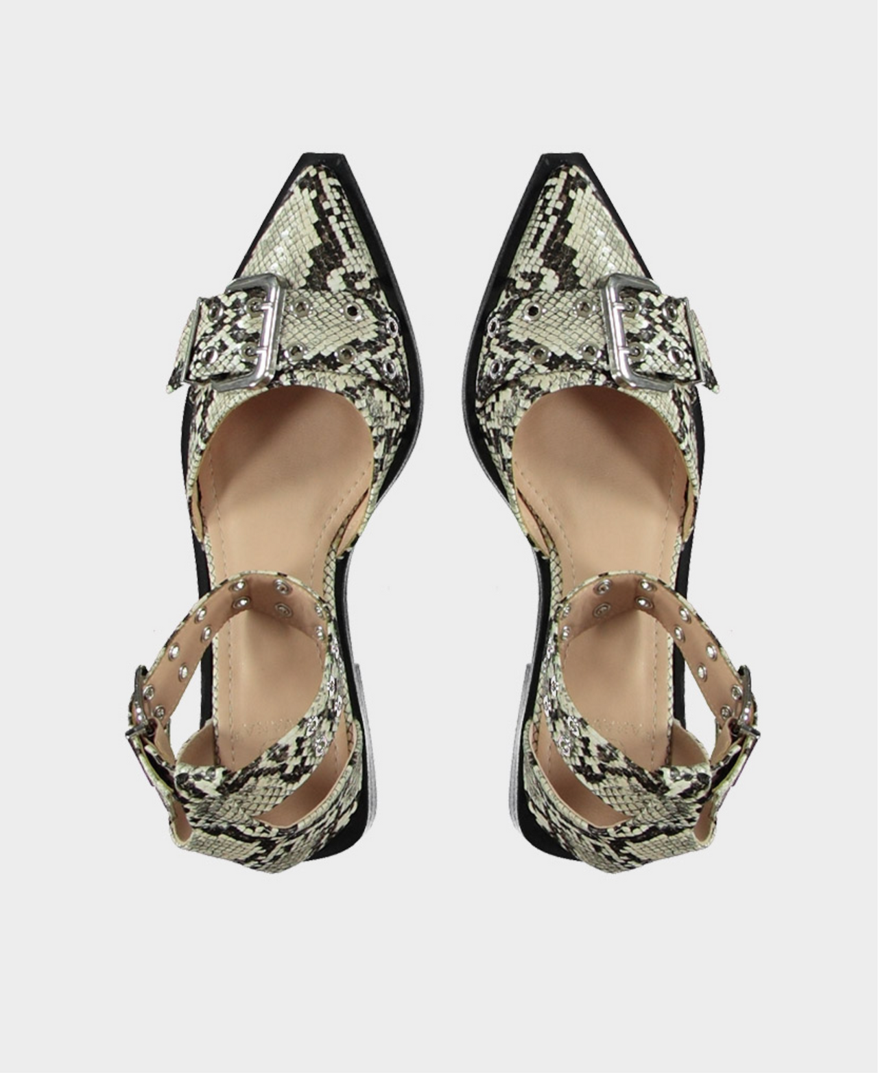 Snake print sandals