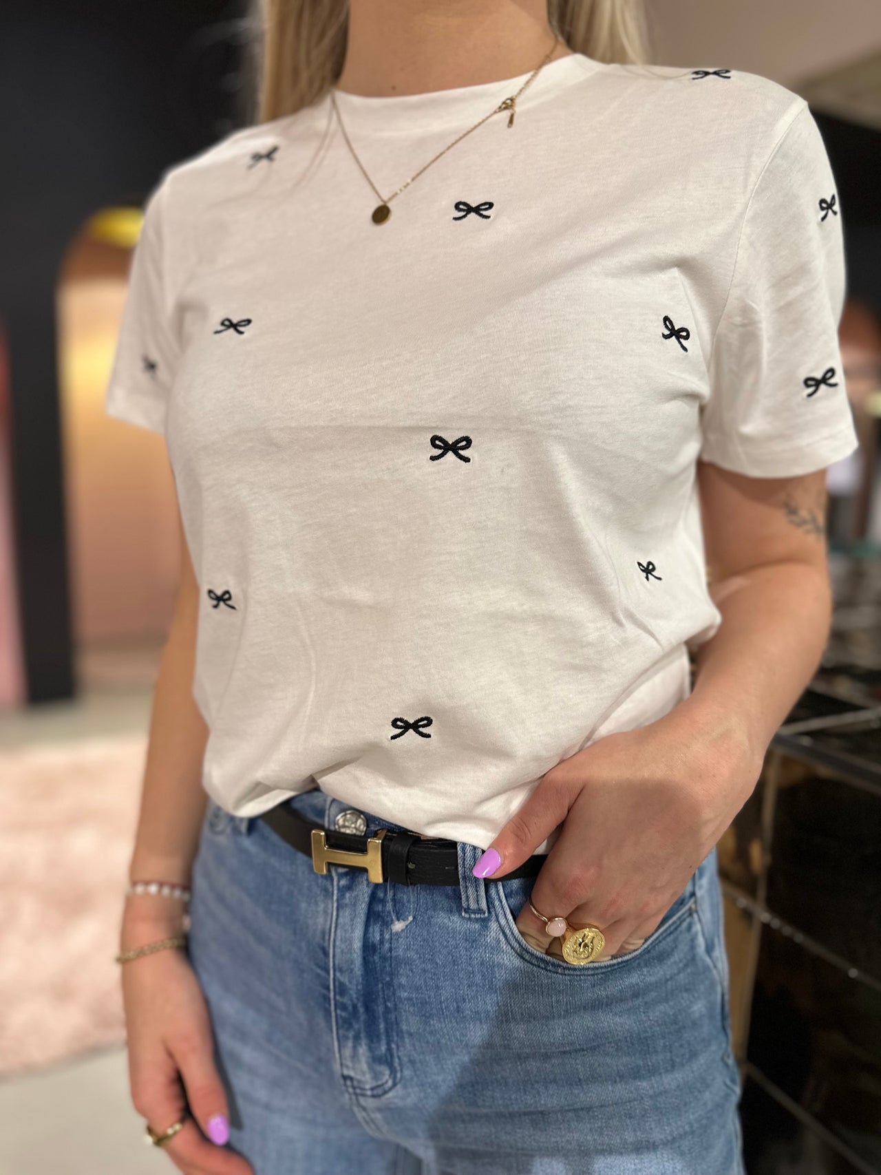 Ichi strikjes t-shirt