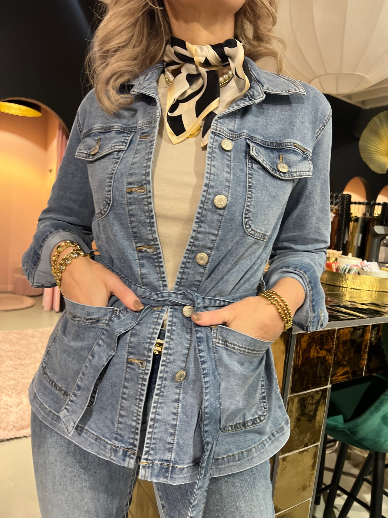 Red Button Robie jacket light stone