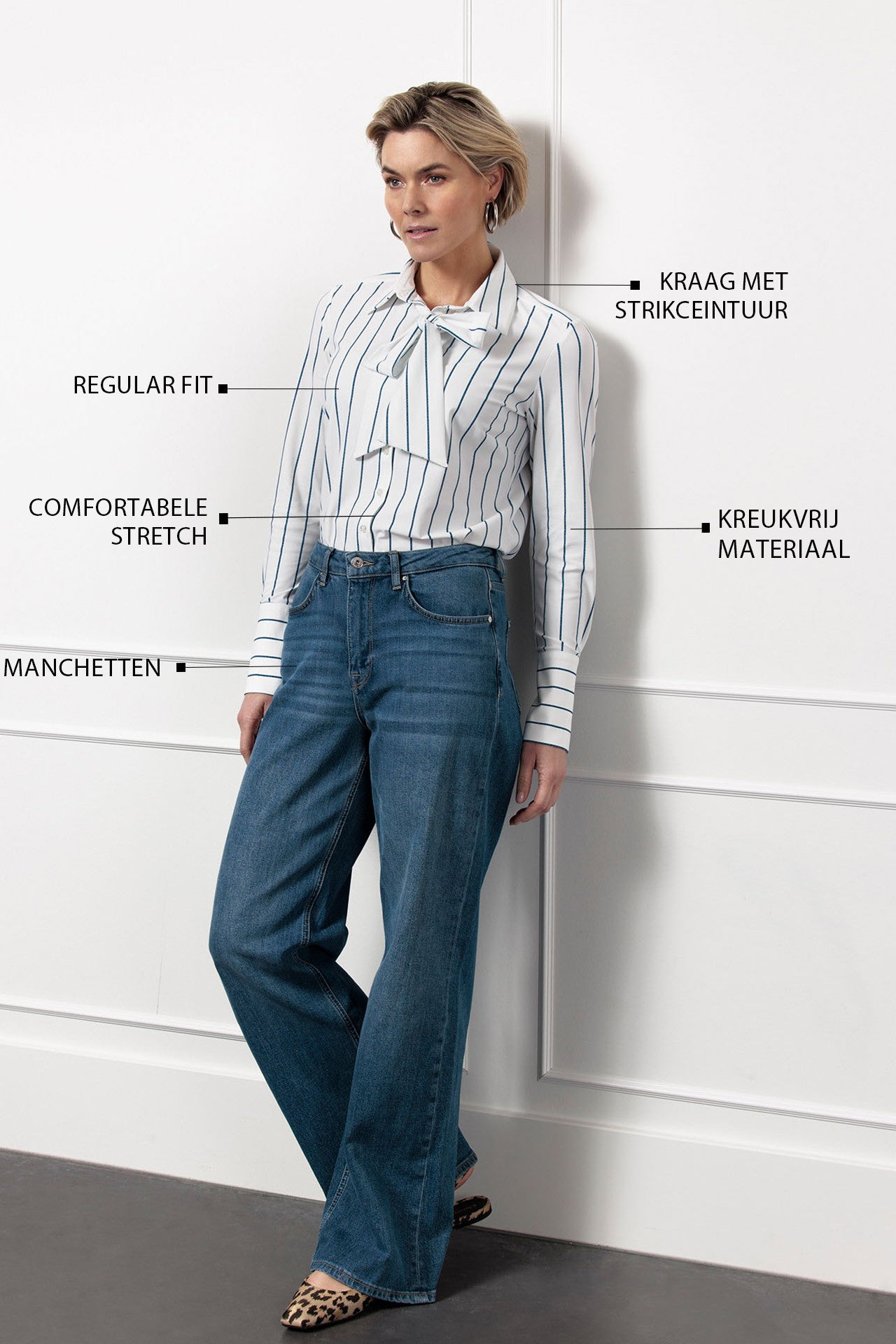 Studio Anneloes Nena pinstripe blouse
