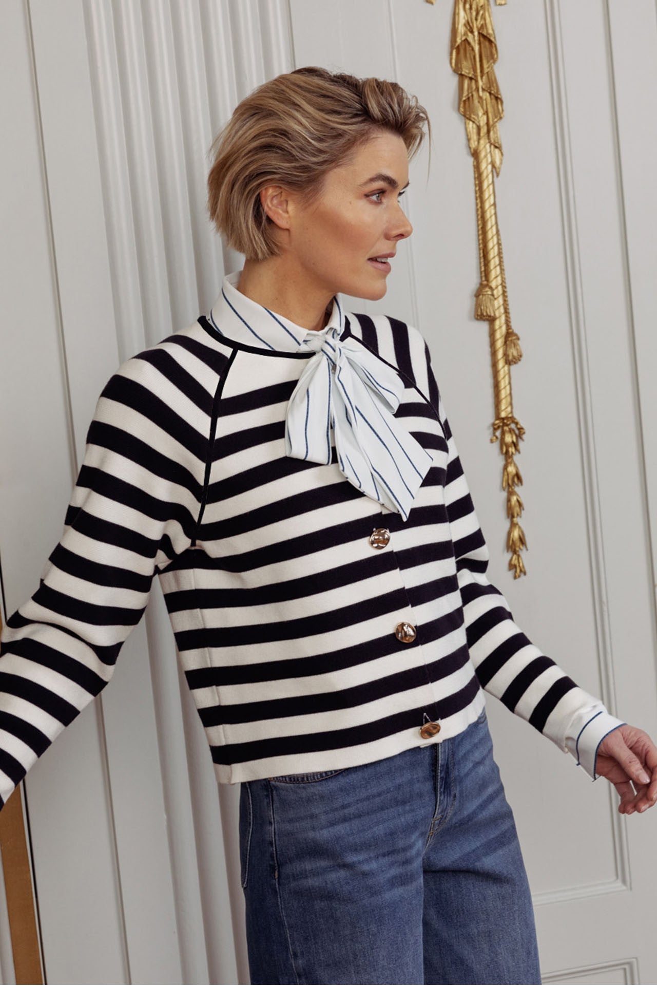 Studio Anneloes Jasmijn stripe cardigan