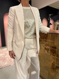 Thumbnail for Co couture Single oversized blazer bone