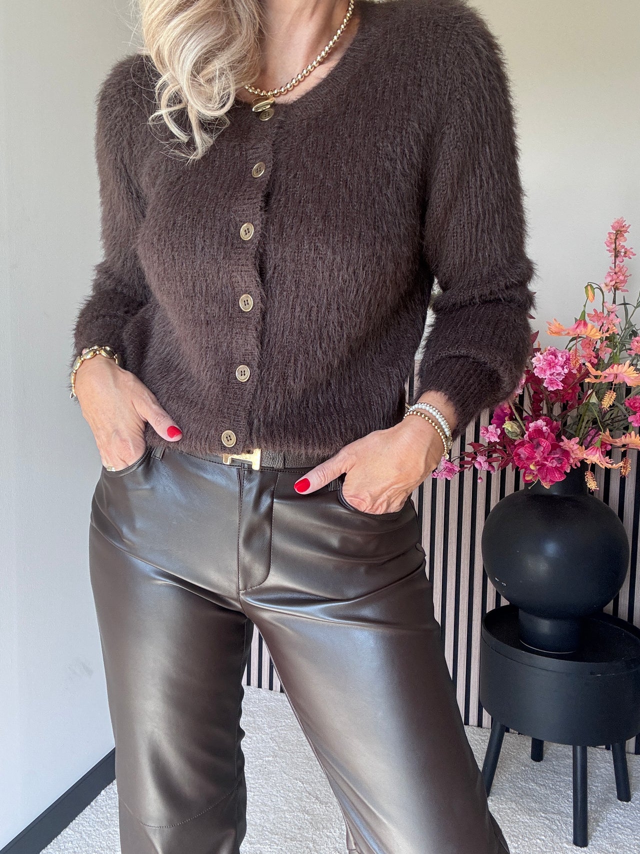 SRB4643 Cardigan Fuzzy