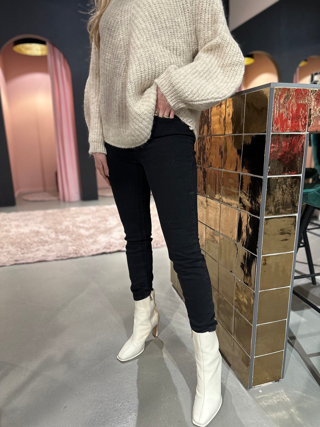 Kastgeluk skinny jeans