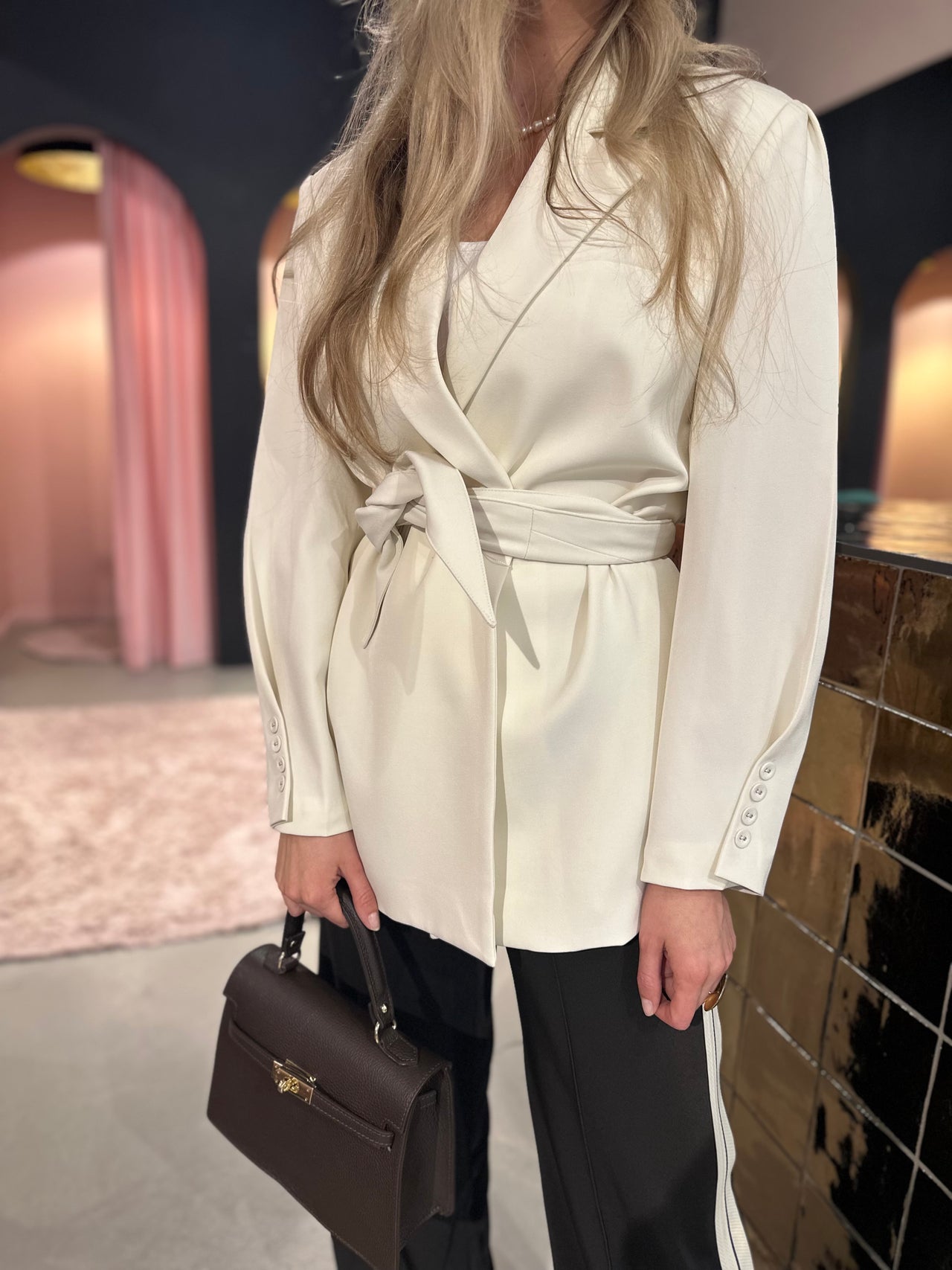Kastgeluk blazer Sara