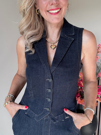 Thumbnail for SRB4690 Waistcoat Denim Forever blue