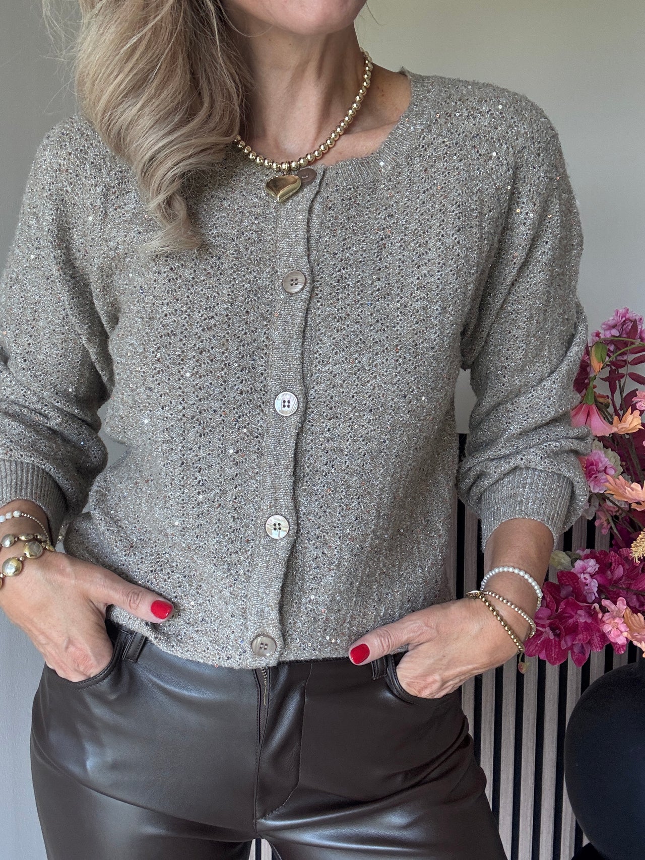 SRB4605 Cardigan Ajour Sparkle