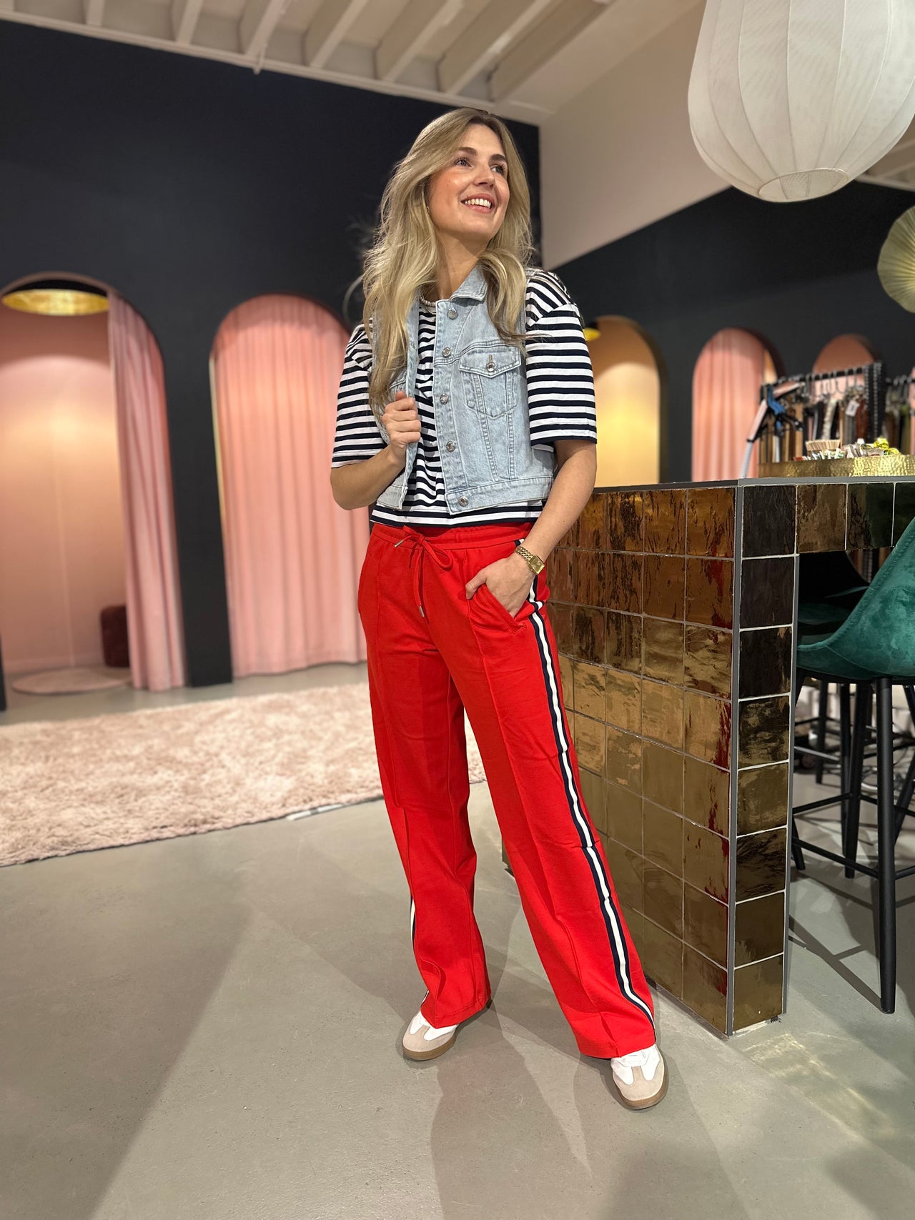 Red Button Colette punta drawstring met sidetape L33 kit