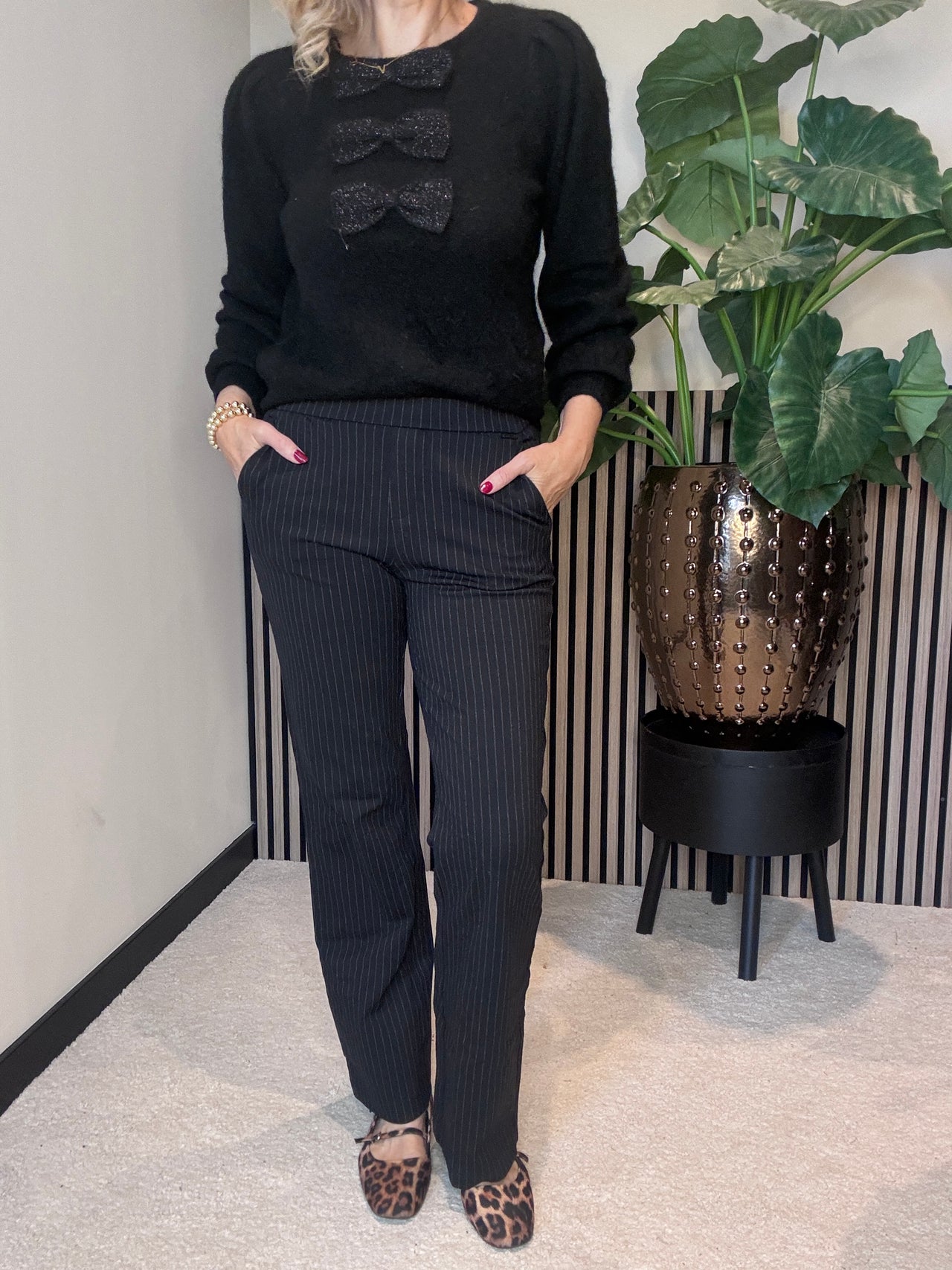 Karina's Vintage punta kwaliteit pants stripe maat 36/38