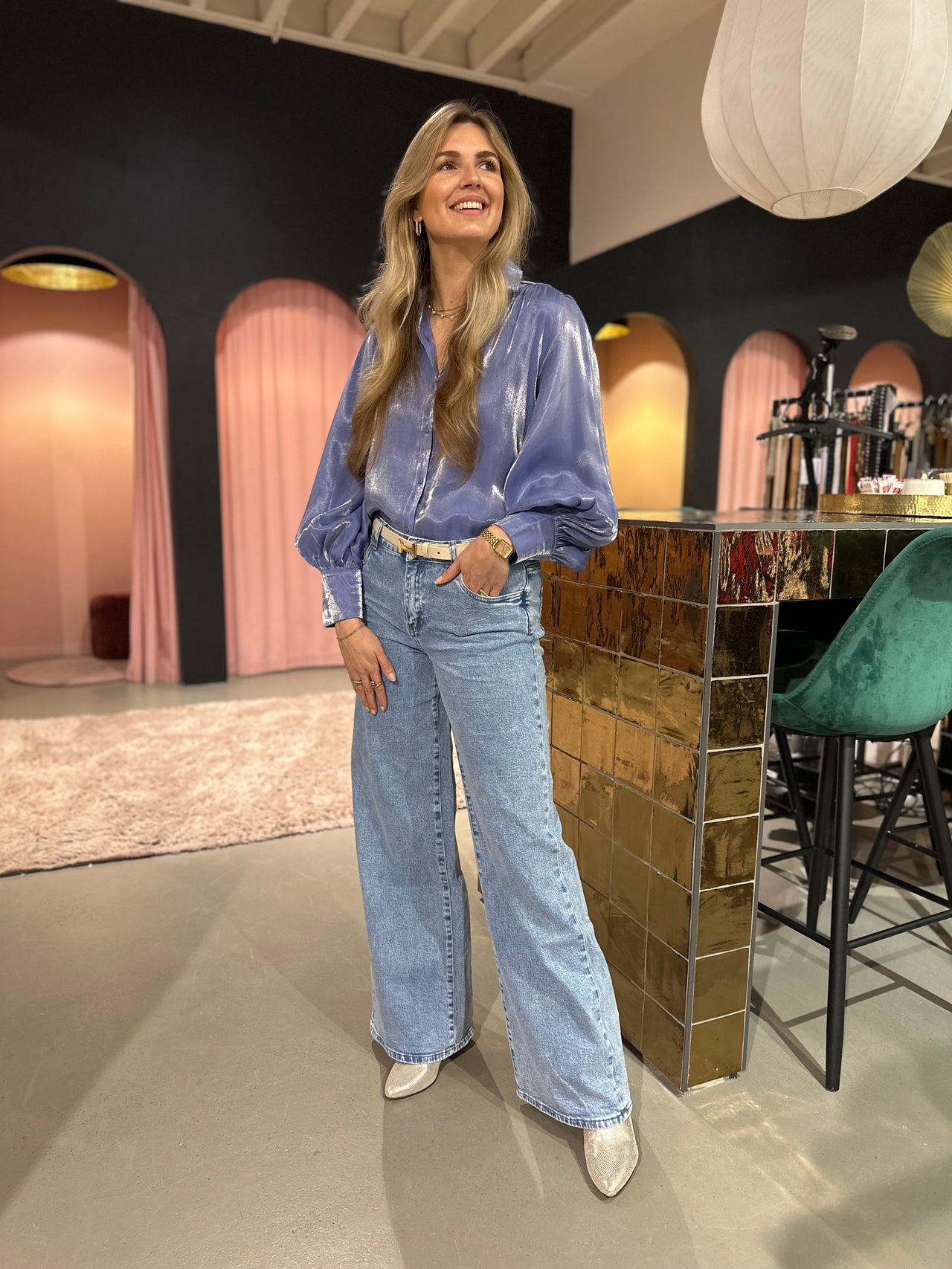 Kastgeluk blouse glans