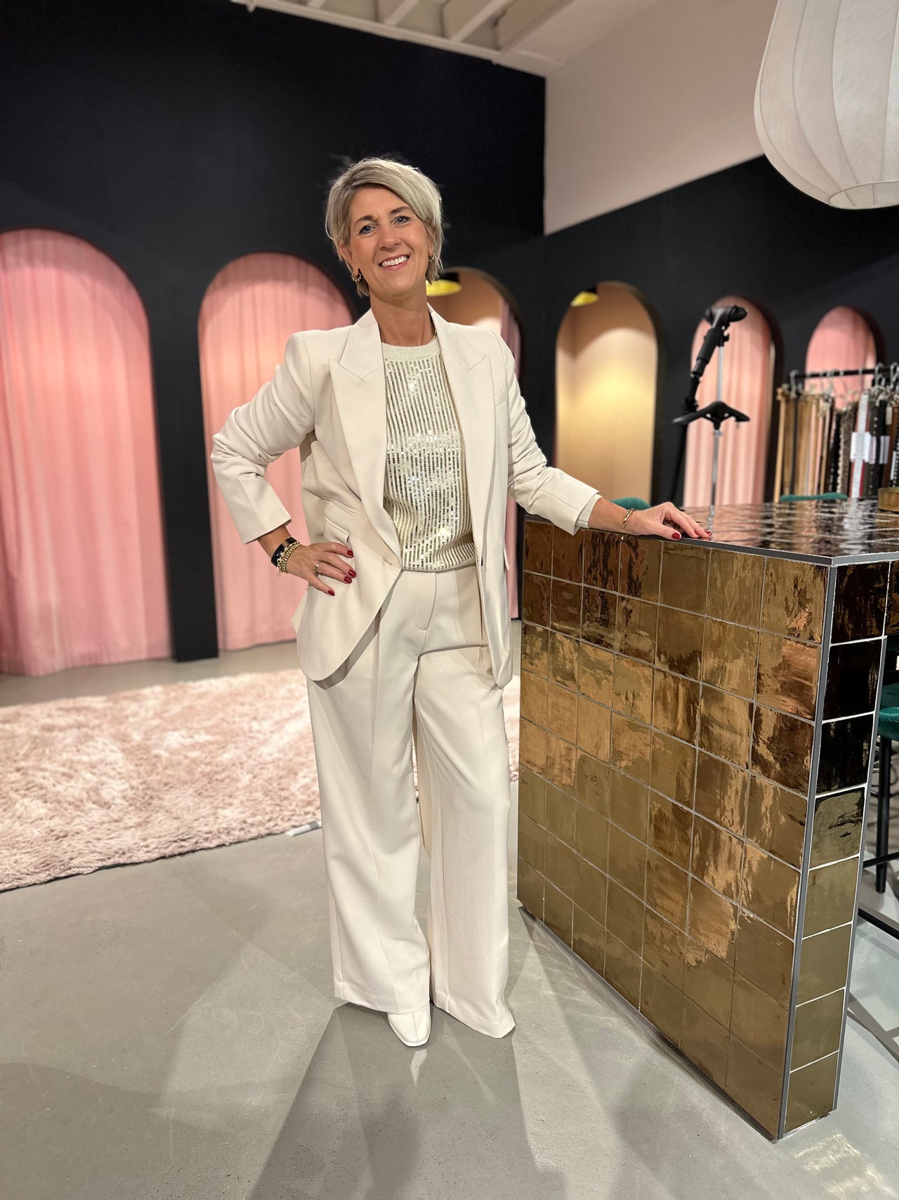 Co couture Single oversized blazer bone