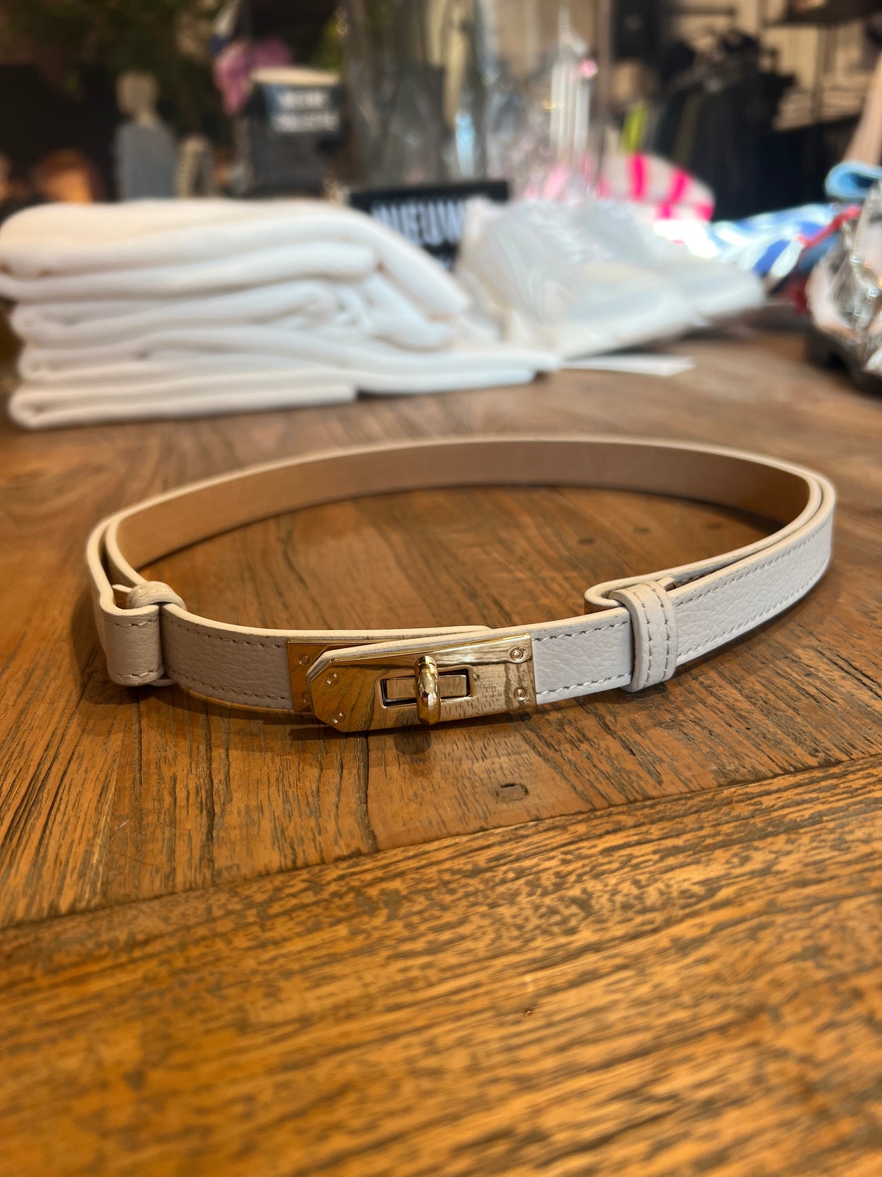 Riem classic met sluiting beige