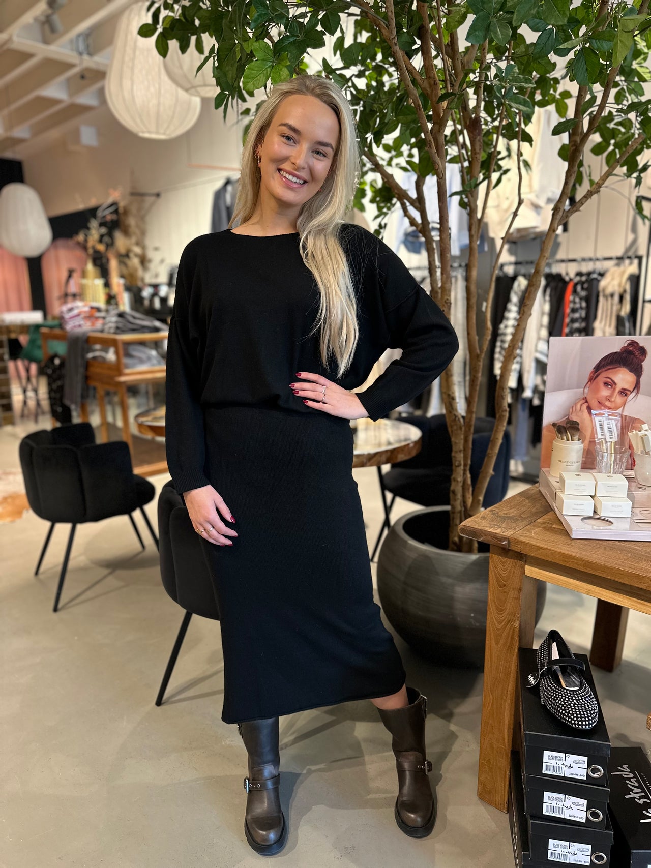 Kastgeluk cashmere mix rok