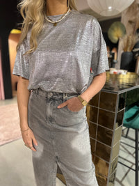 Thumbnail for Red Button Sibelle skirt grey denim