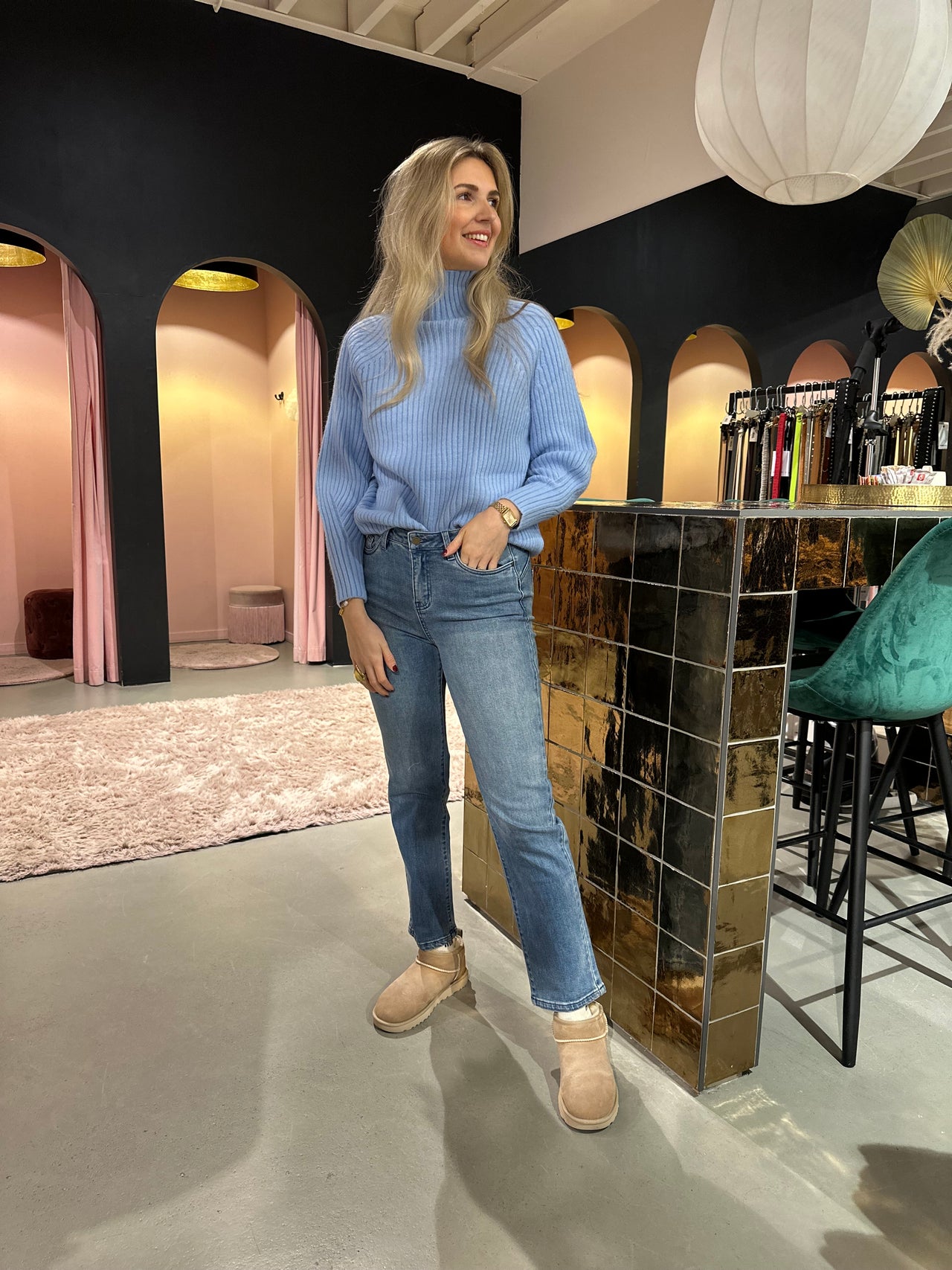 Florez Bond straight jeans Amsterdam blue