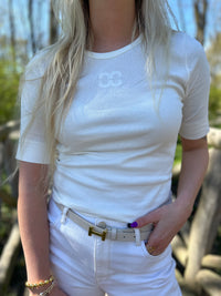Thumbnail for Co couture Granny Embroidery ss tee