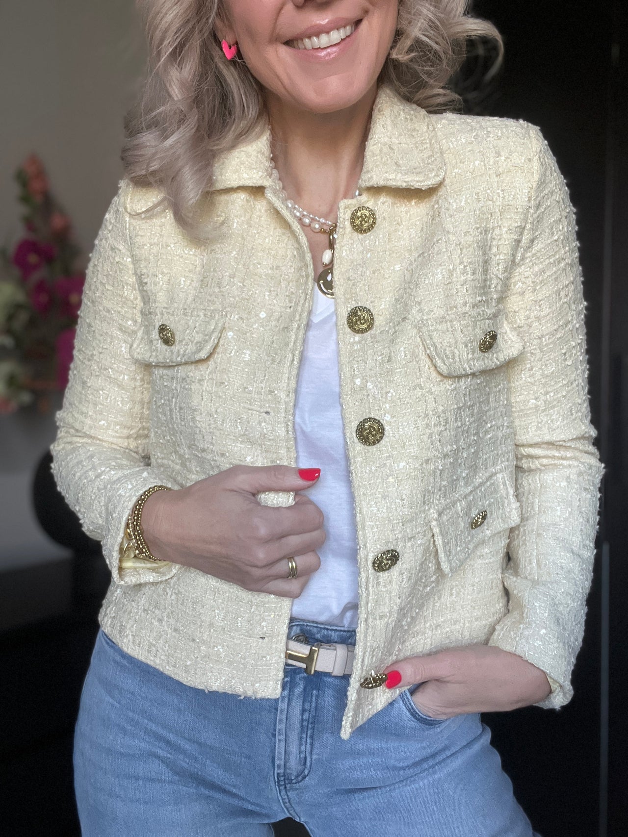 Kastgeluk Blazer tweed
