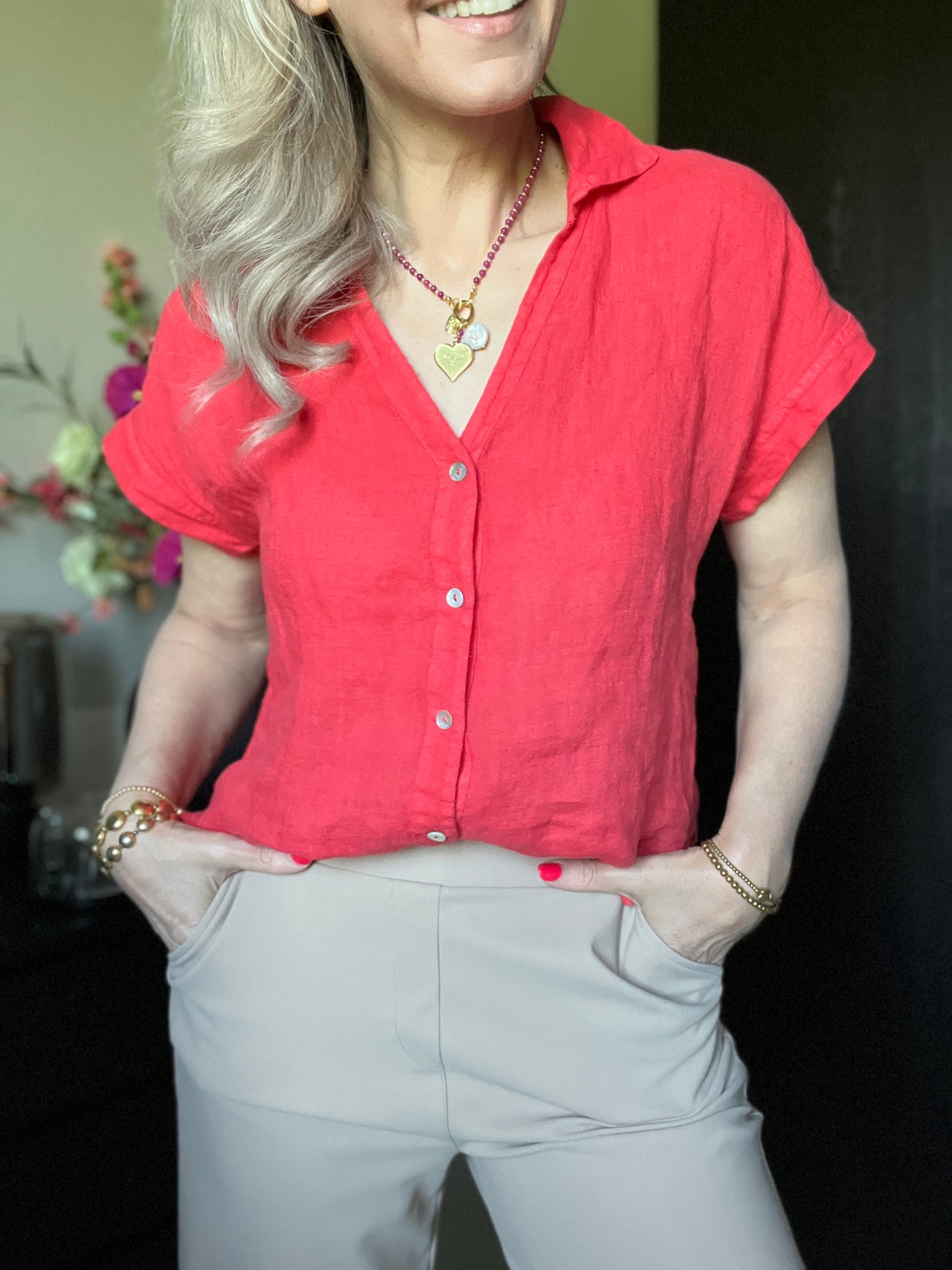 Blouse Luna coral