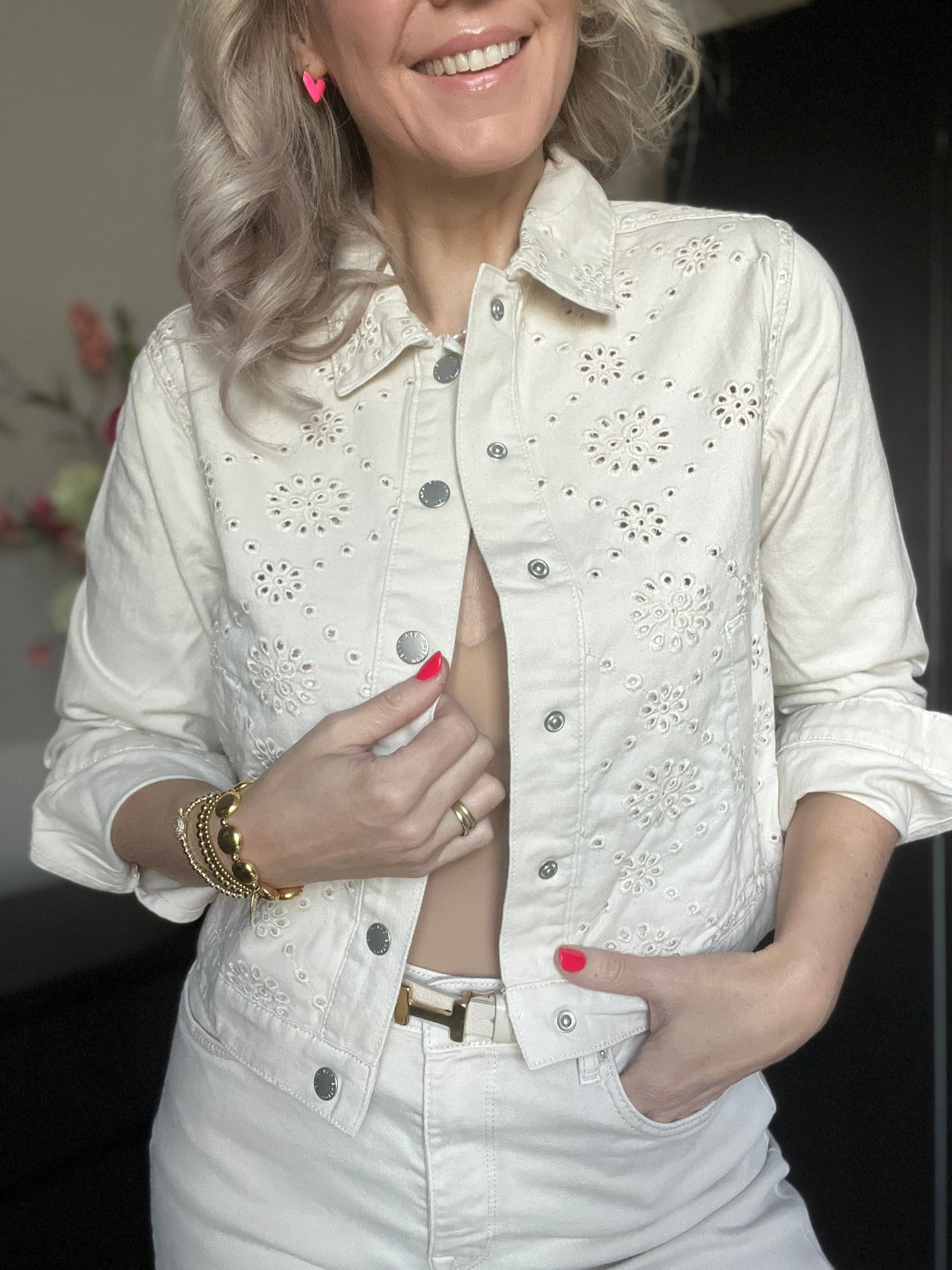 Red Button Shelly jacket broderie
