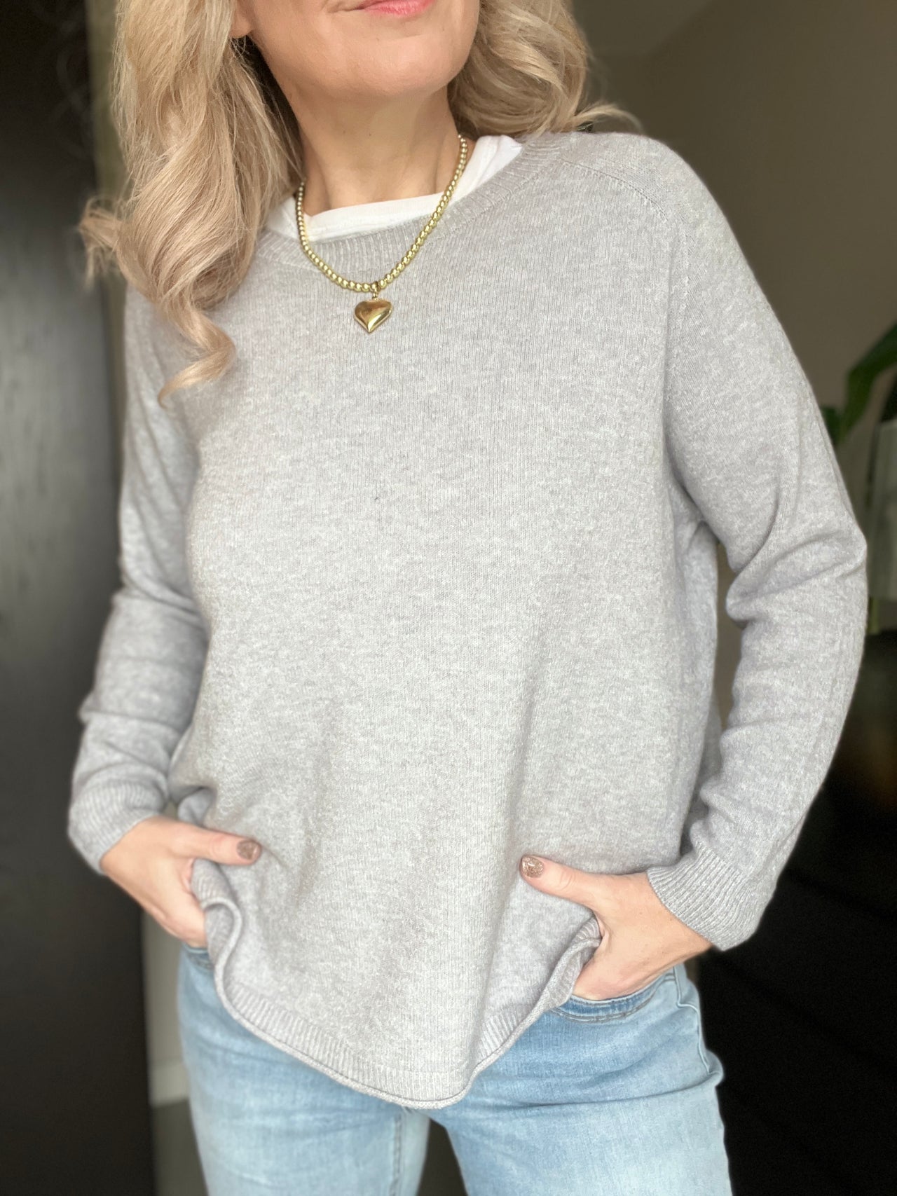 Kastgeluk viscose fijn brei oversized