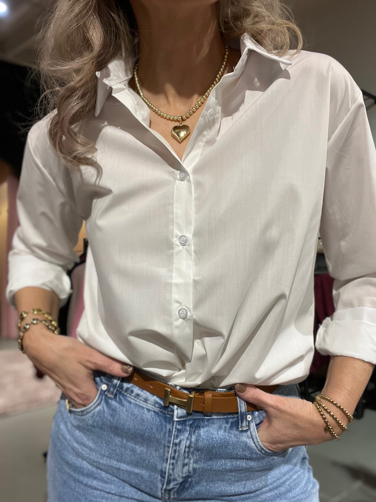 Kastgeluk blouse cotton
