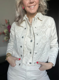 Thumbnail for Red Button Shelly jacket broderie