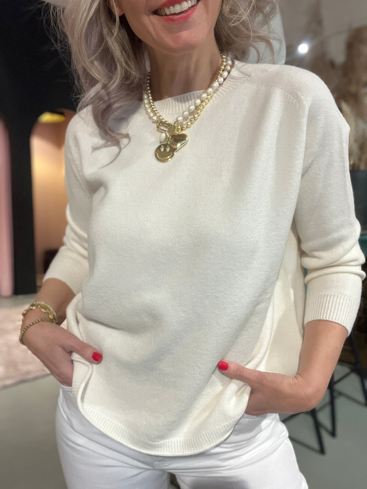 Kastgeluk viscose fijn brei oversized
