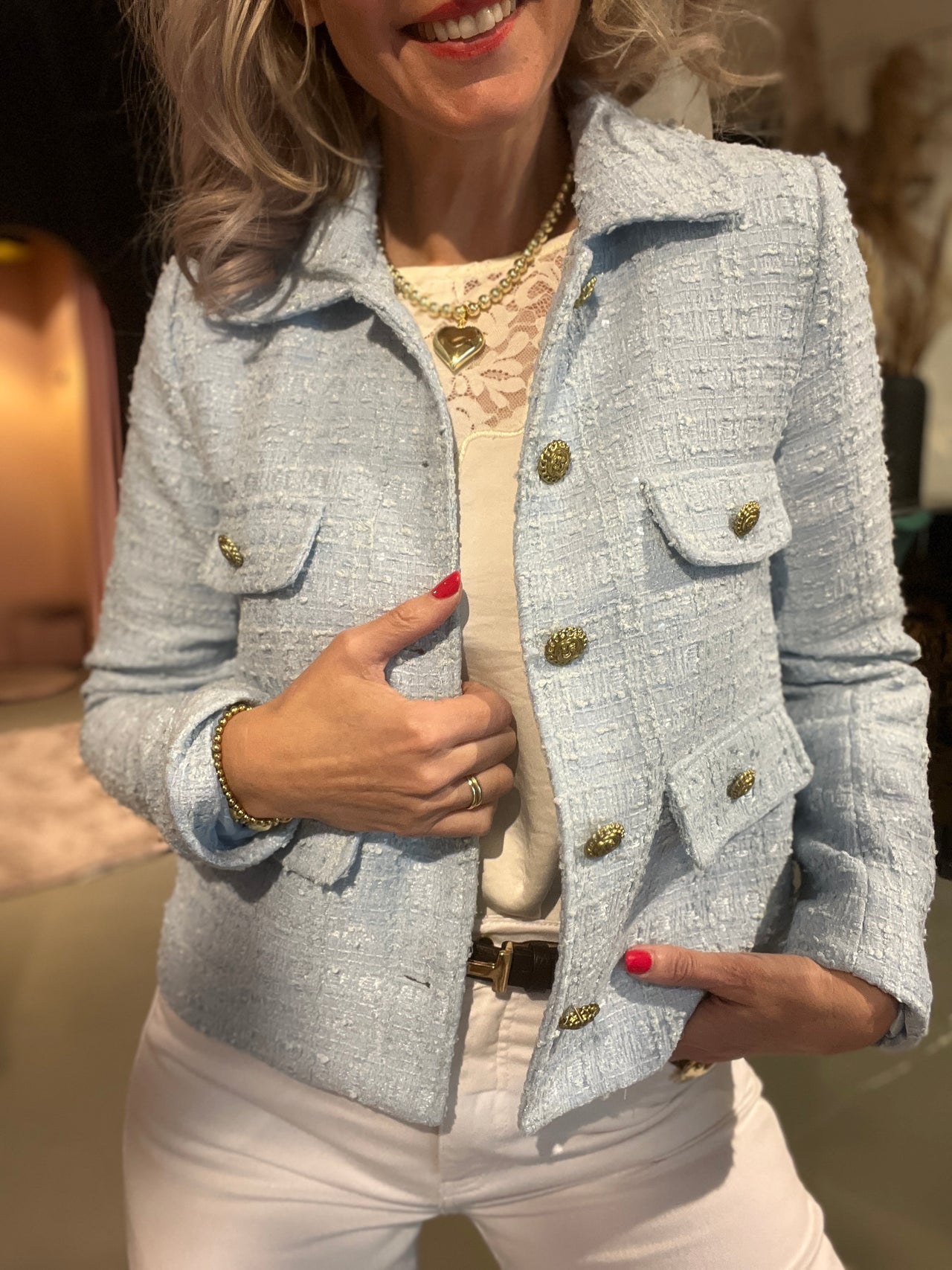 Kastgeluk Blazer tweed