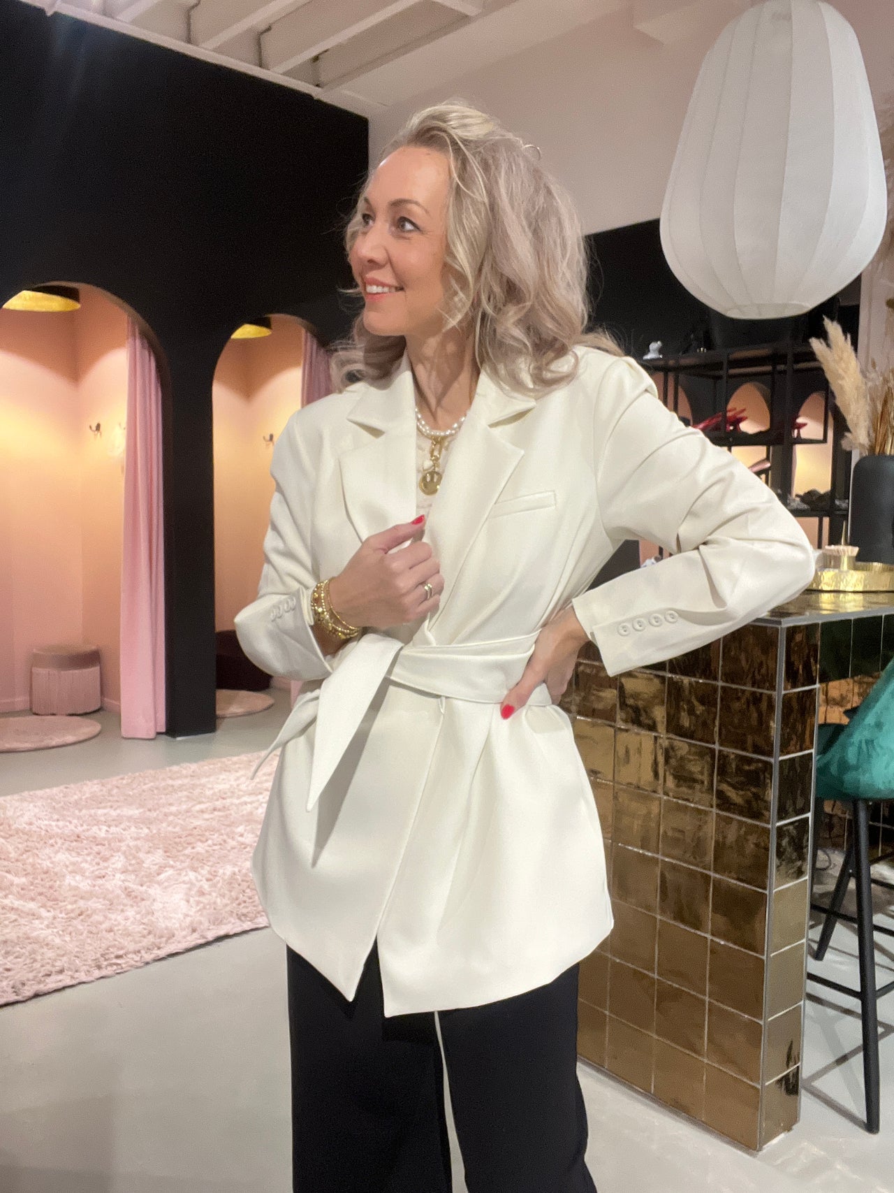 Kastgeluk blazer Sara