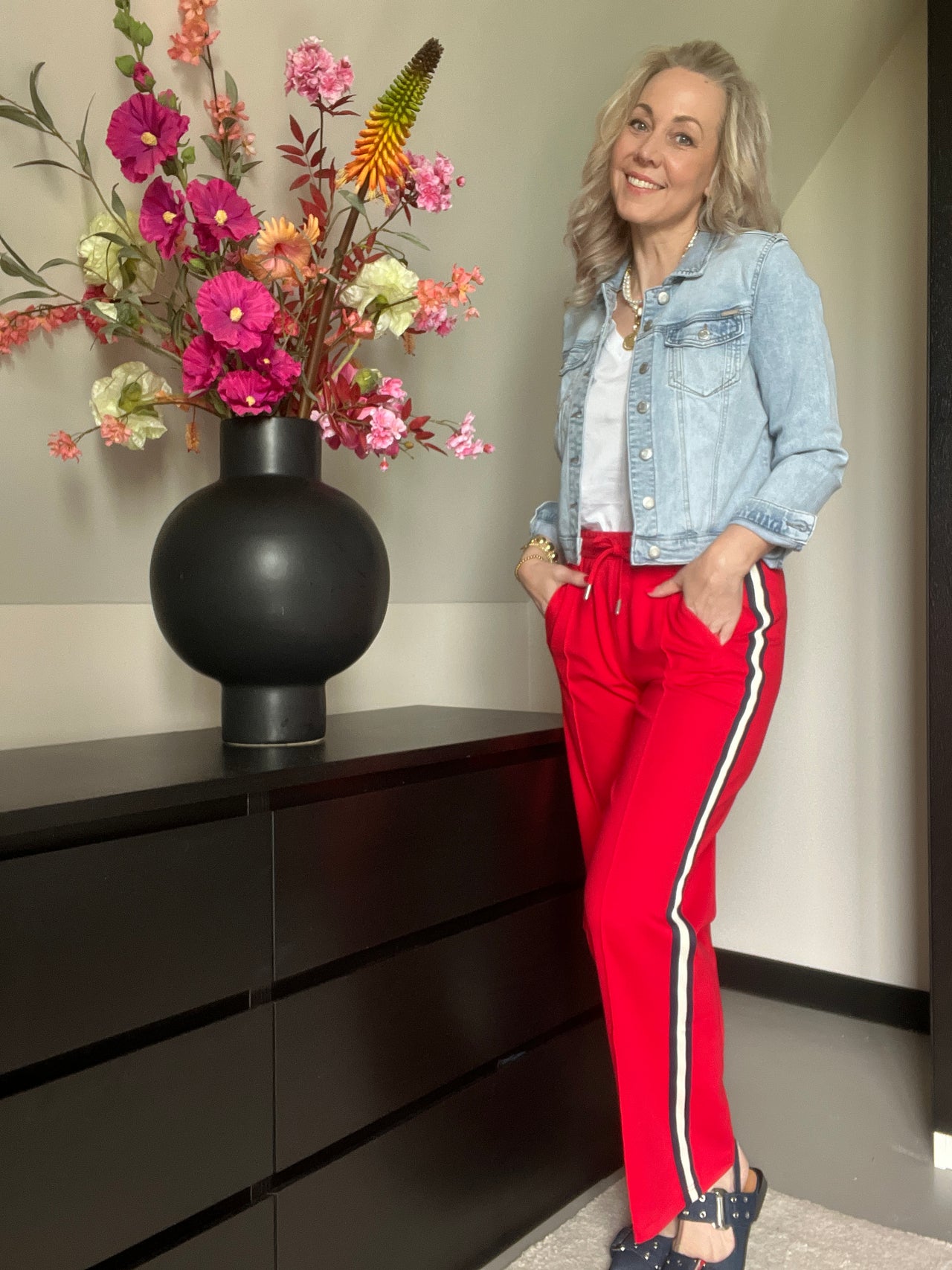 Red Button Colette punta drawstring met sidetape L33 kit