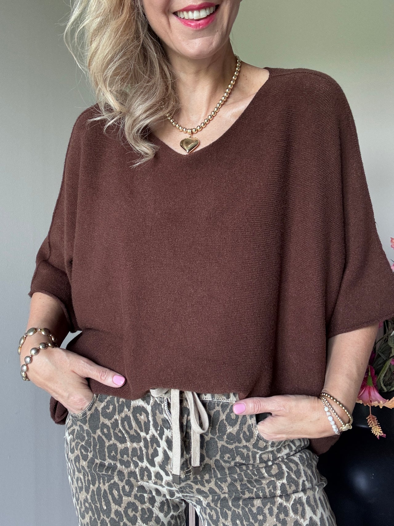 Top oversized viscose mix