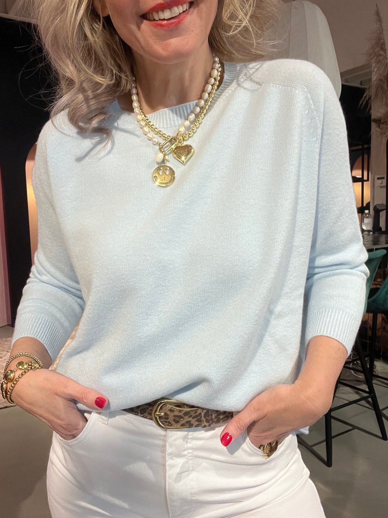 Kastgeluk viscose fijn brei oversized