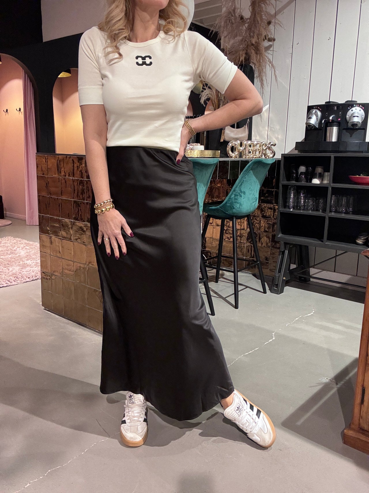 Kastgeluk skirt noir