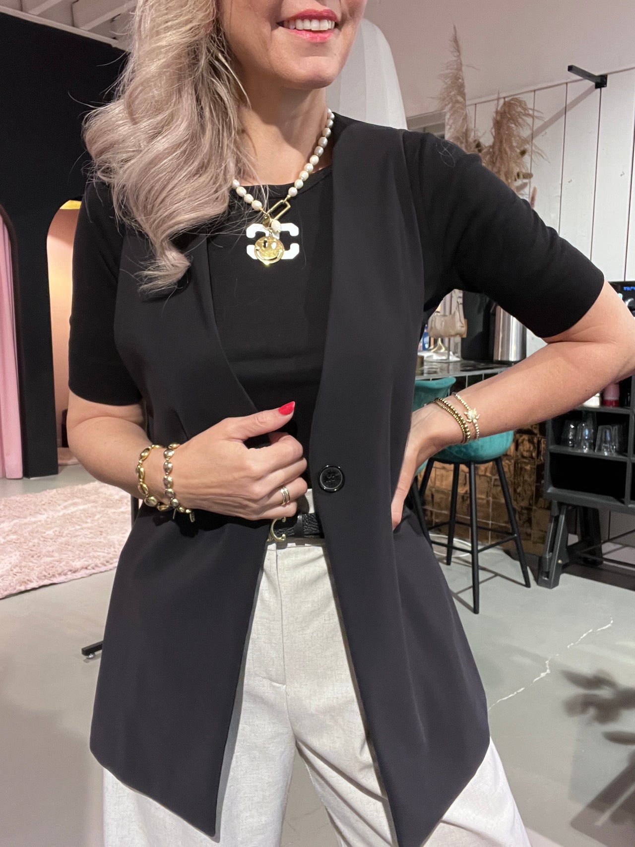 Studio anneloes luka sls bonded blazer zwart