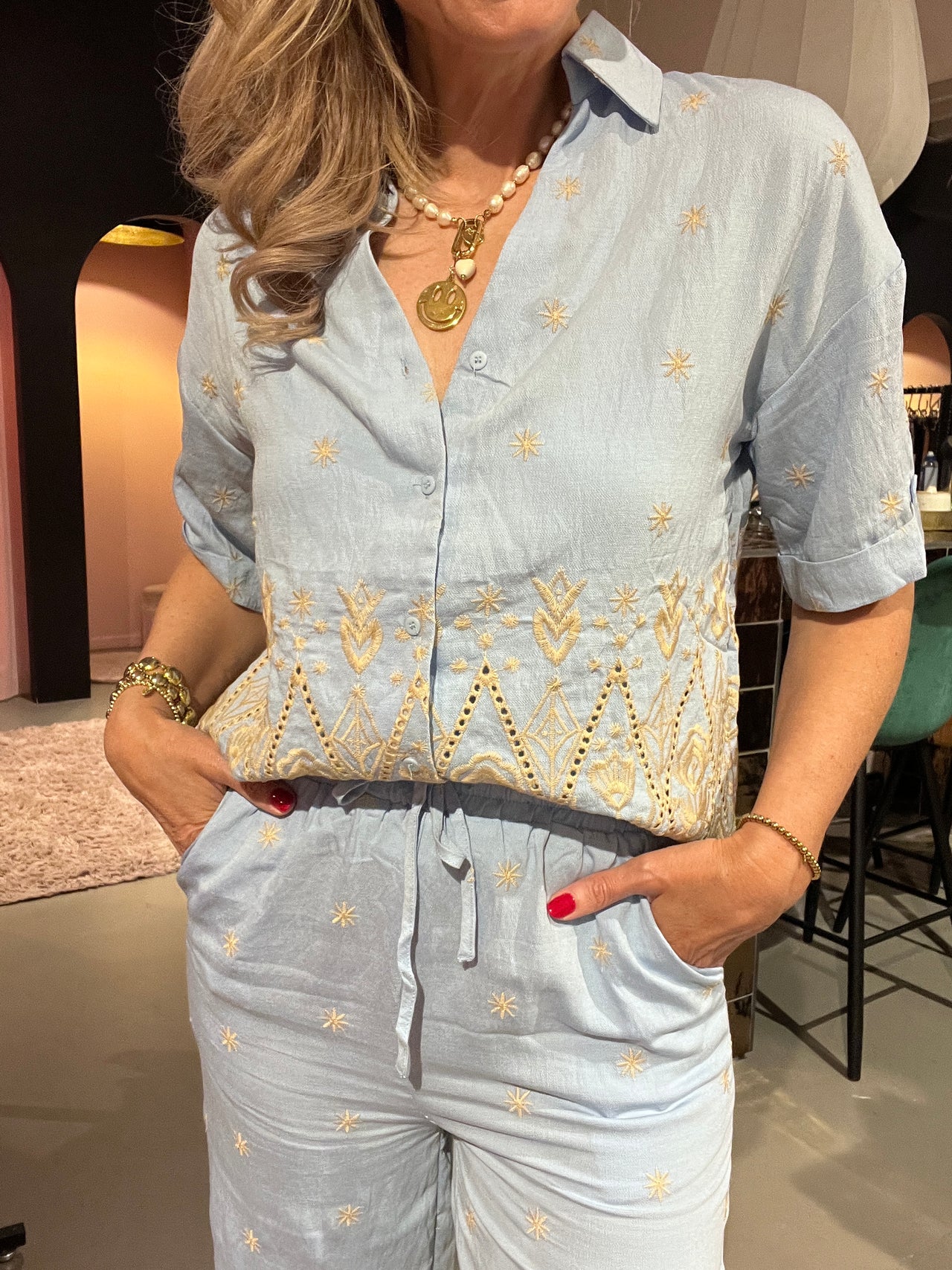 Kastgeluk Jacky set blouse/pants