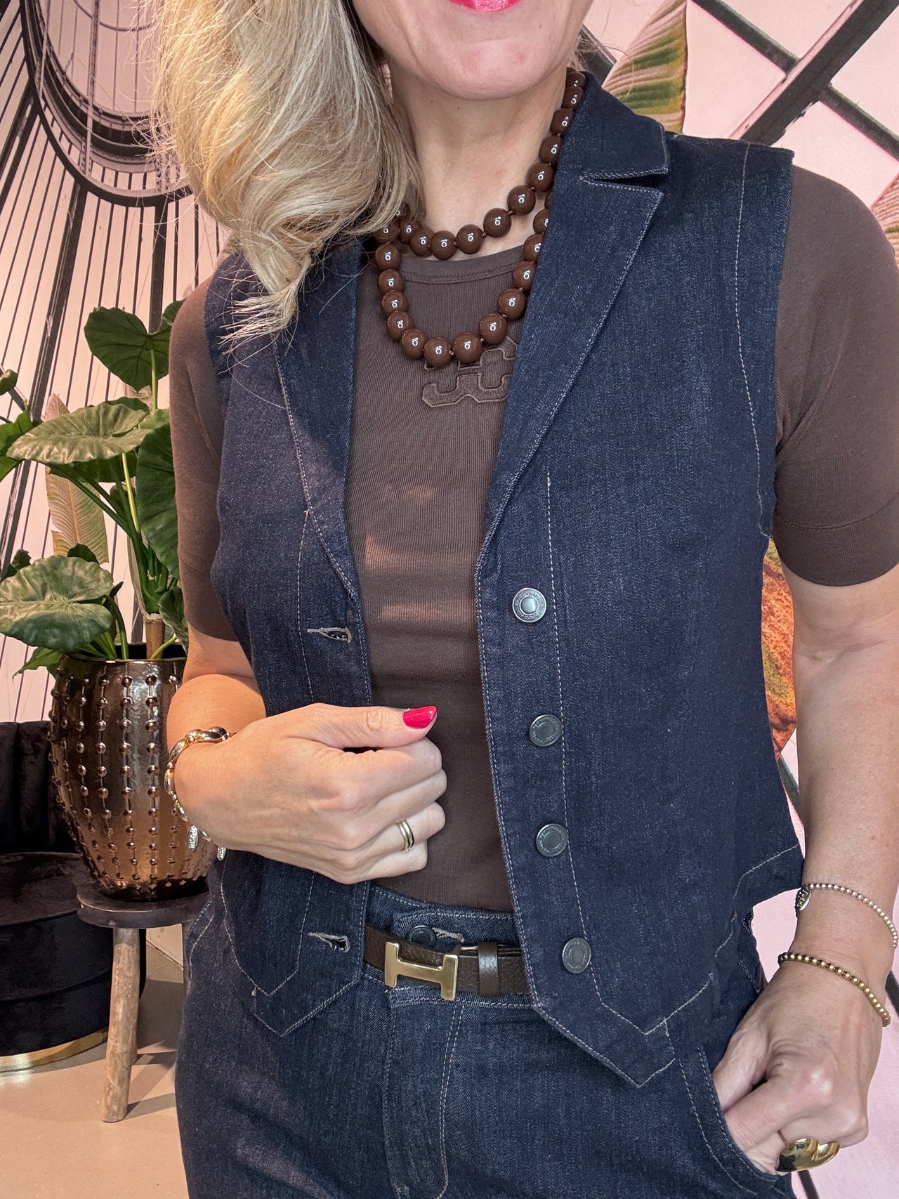 SRB4690 Waistcoat Denim Forever blue
