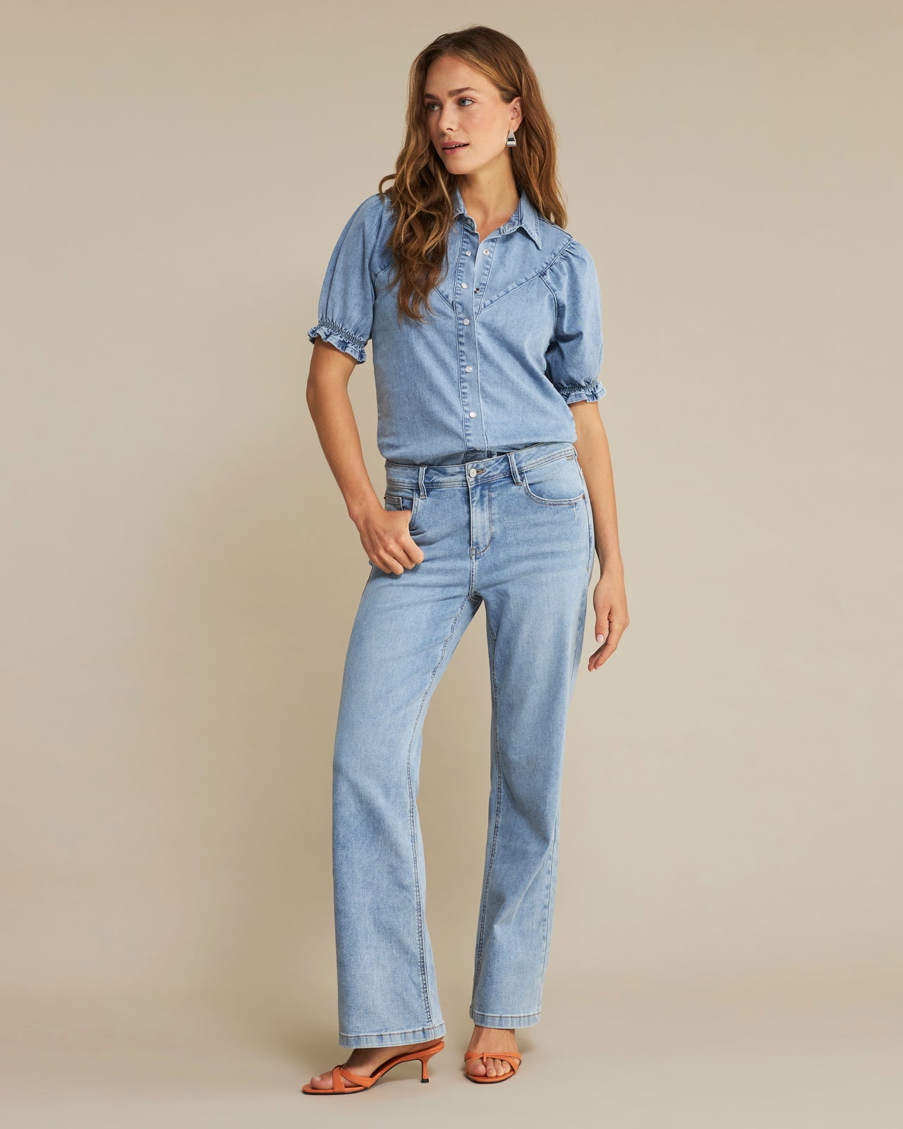 Red Button Victoria blouse bleach