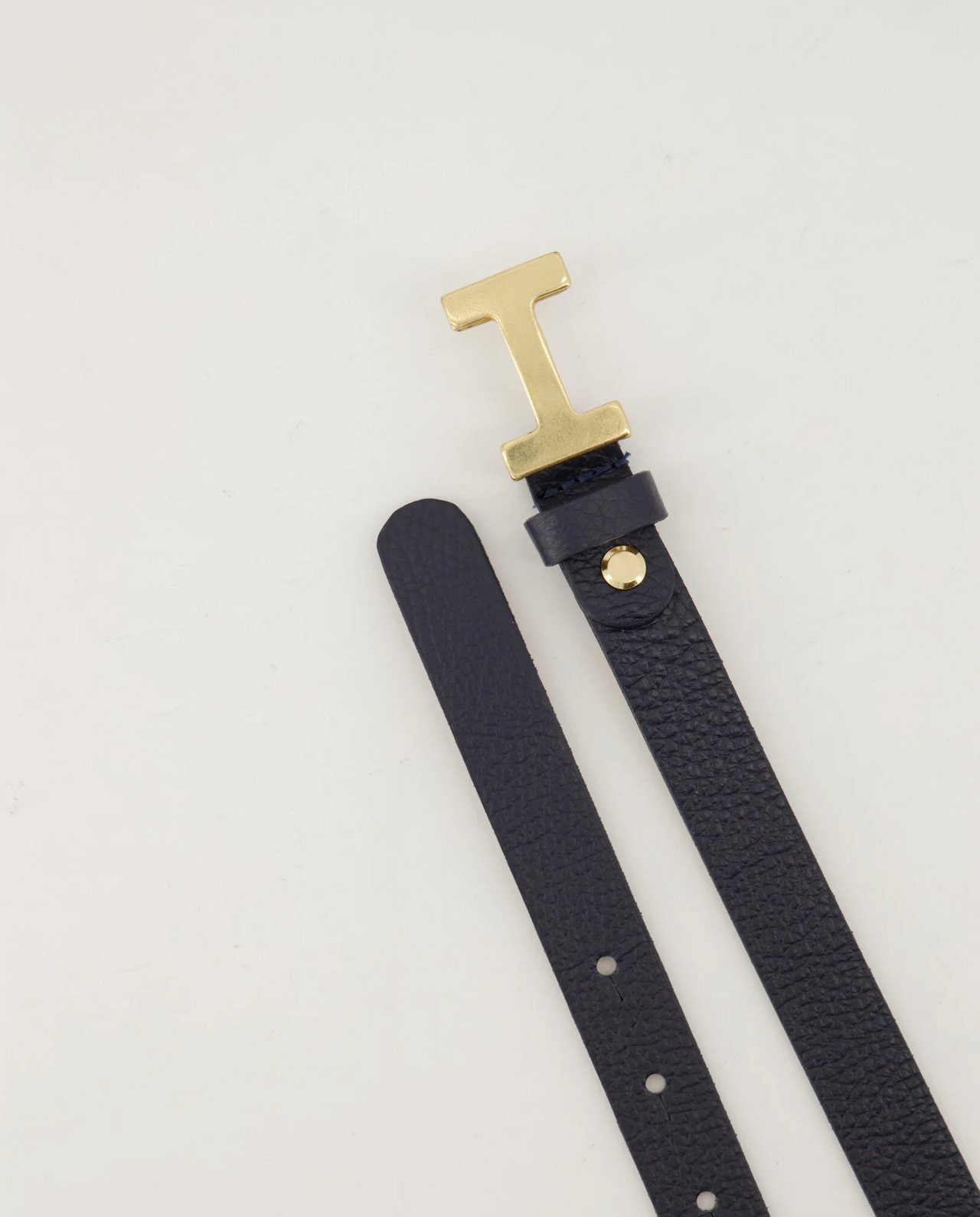 Kastgeluk classic riem met gesp donkerblauw
