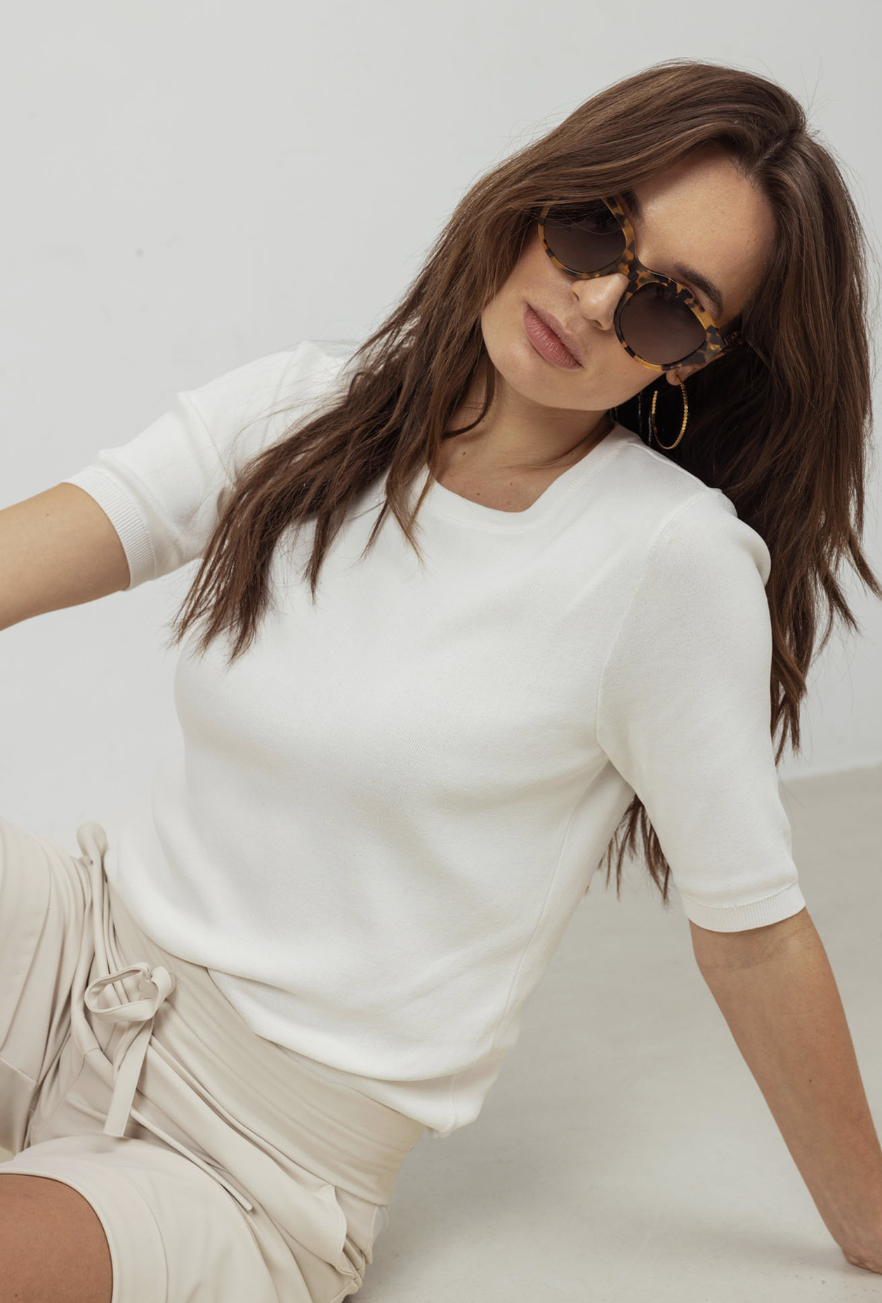 Lana short sleeve solid pullover Studio Anneloes