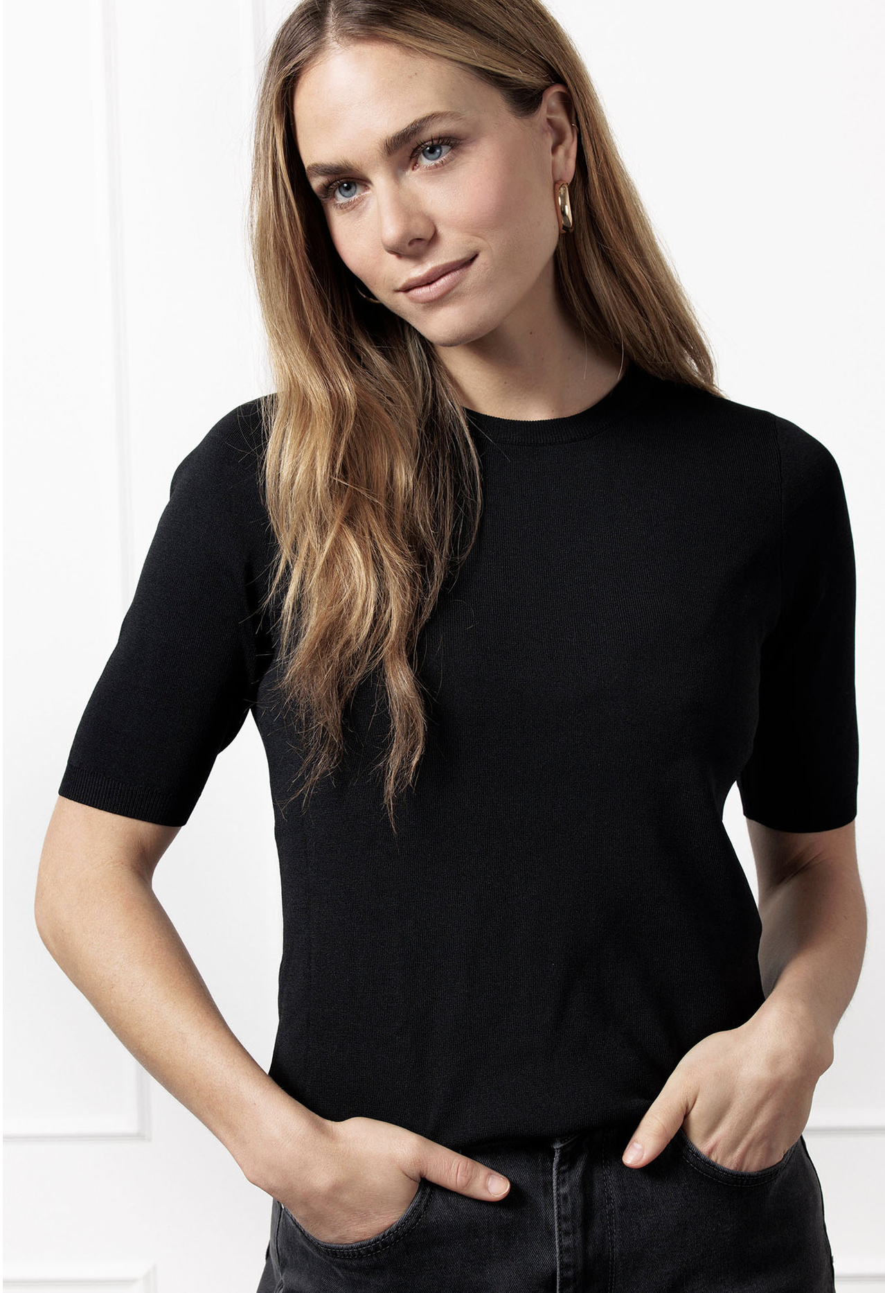 Lana short sleeve solid pullover Studio Anneloes