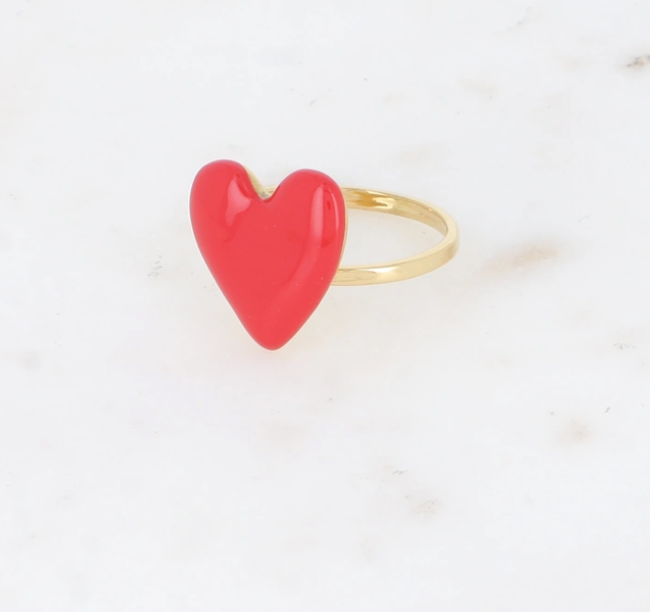 Kastgeluk ring hartje klein