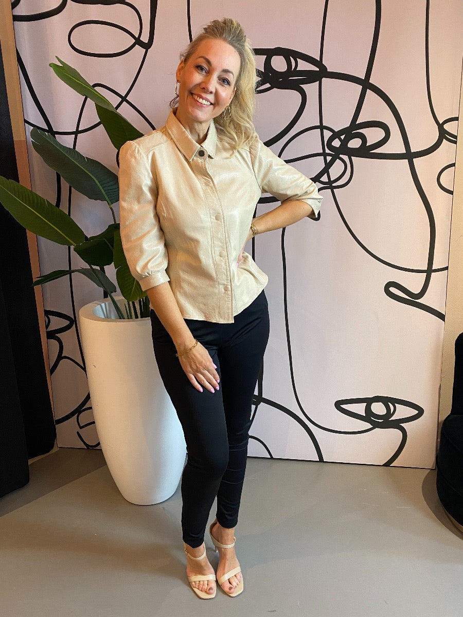 Transmission blouse creme