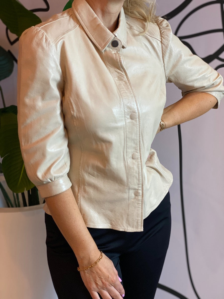 Transmission blouse creme