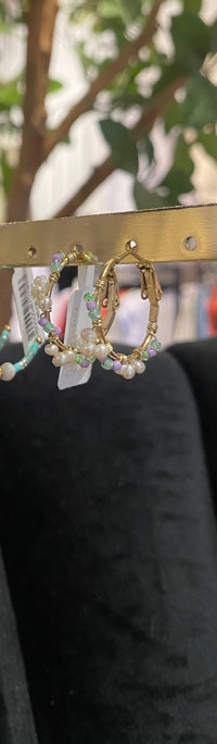Thumbnail for Rose en camellia earring purple paars