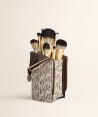 Thumbnail for Olcay gulsen 8 piece brush set in leather box nvt