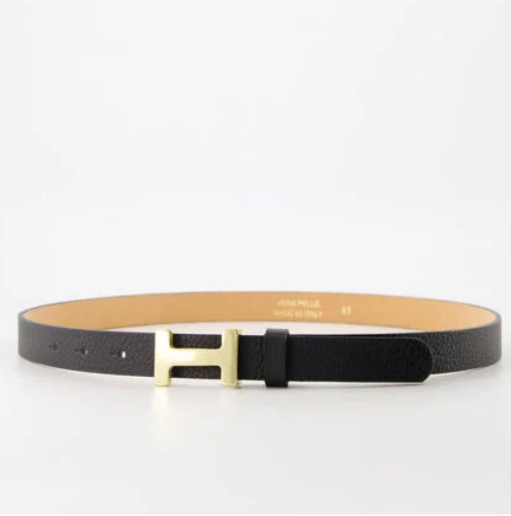 Kastgeluk classic riem met gesp zwart