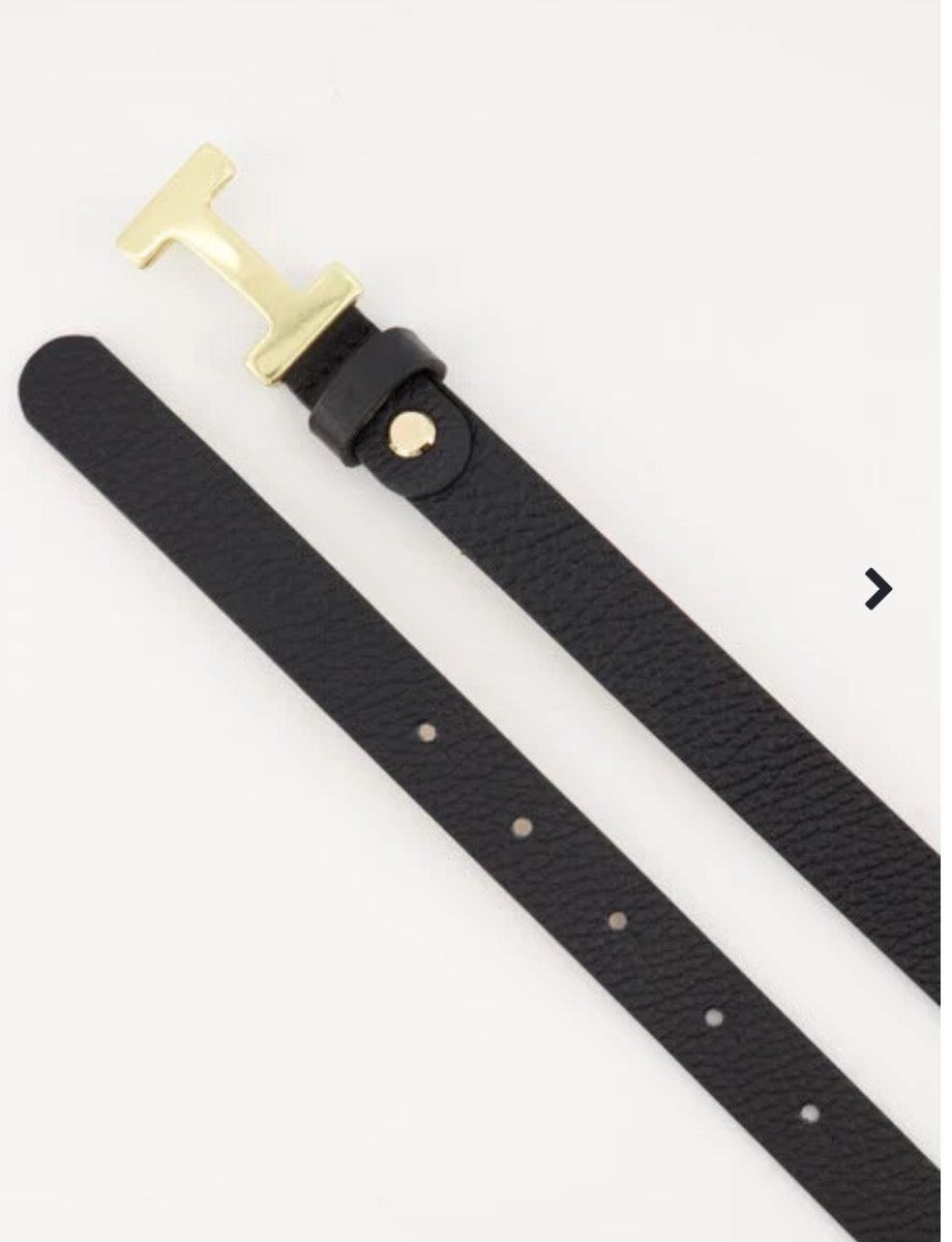 Kastgeluk classic riem met gesp zwart