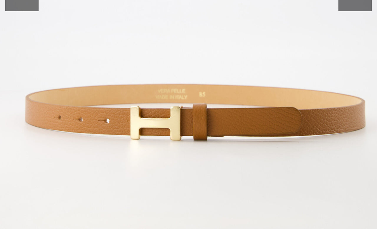 Kastgeluk classic riem met gesp bruin